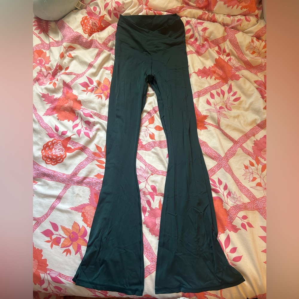 Aerie flare Deep Green Leggings